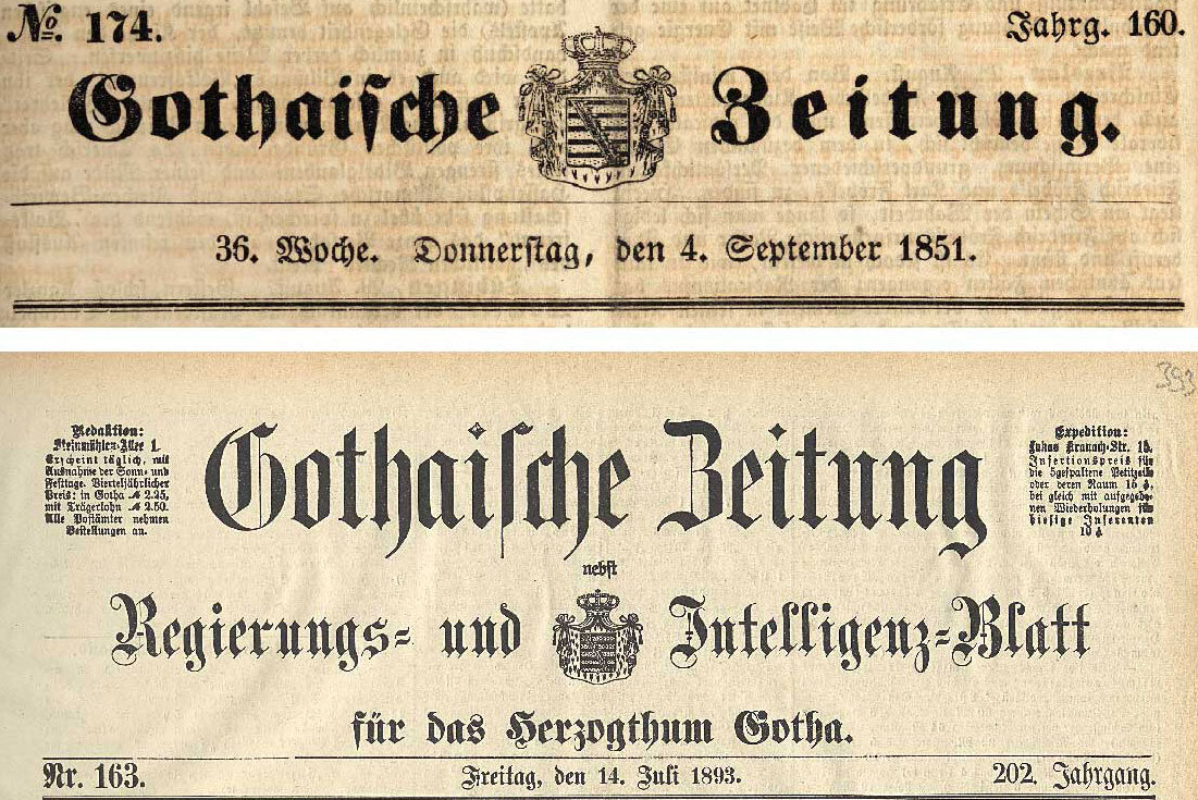 Gothaische Zeitung digital (1850-1918)